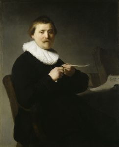 Rembrandt: Bildnis eines federschneidenden Mannes, 1632, Hessen Kassel Heritage
